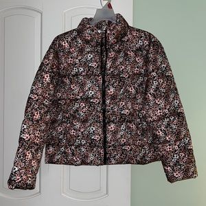 NWT Time and True Women’s Floral Puffer Winter Coat